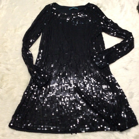 Velvet brand black sequin dress size large - Picture 1 of 4